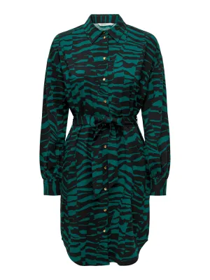 Bree Shirt Dress - Bayberry Graphic Animal