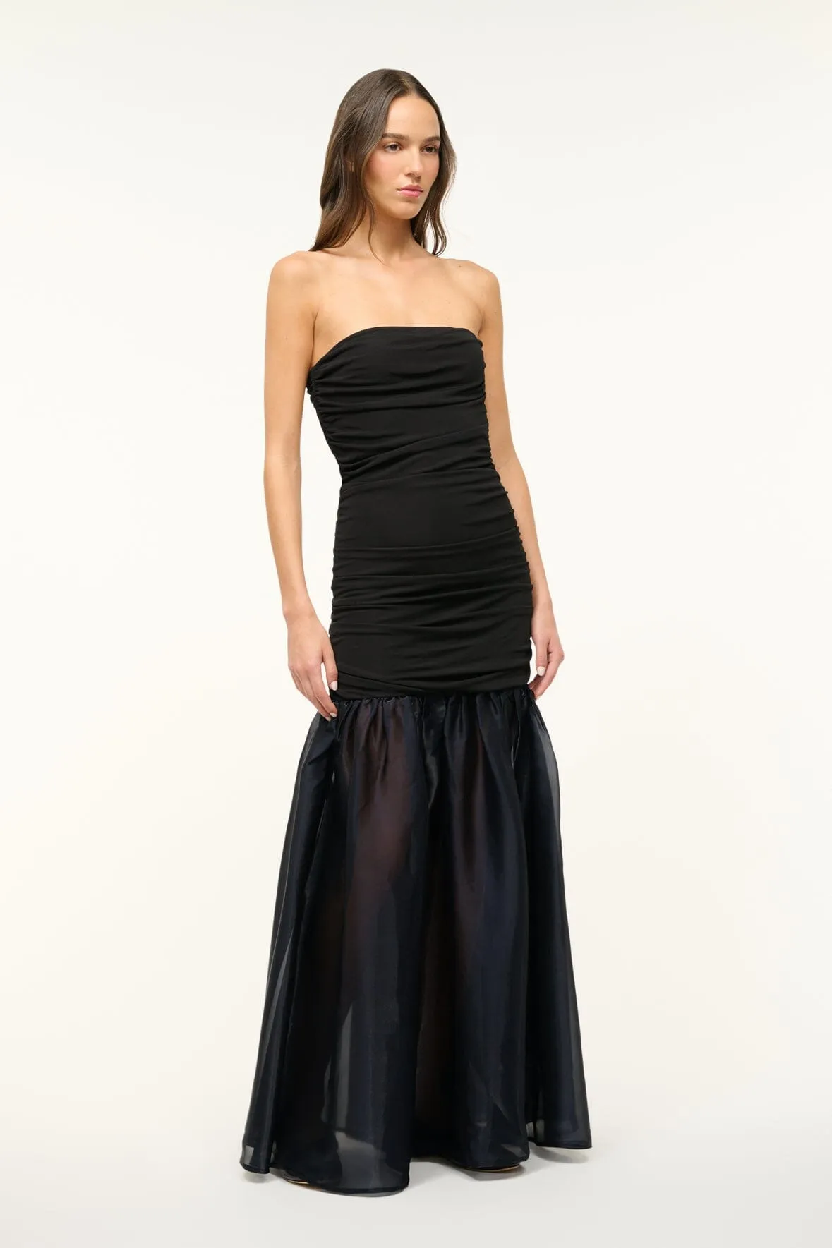 LIYA DRESS | BLACK NAVY
