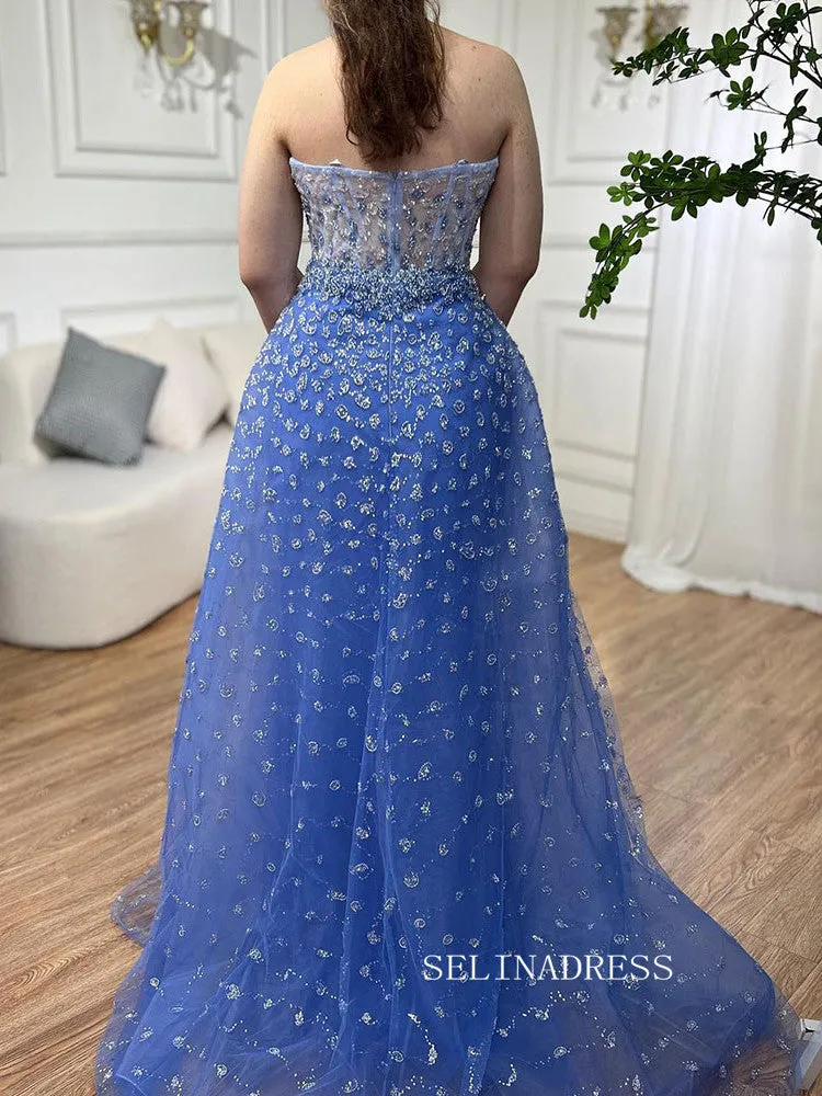 Luxury Sweetheart Beaded Prom Dress Overskirt High Quality Evening Gowns LA71796
