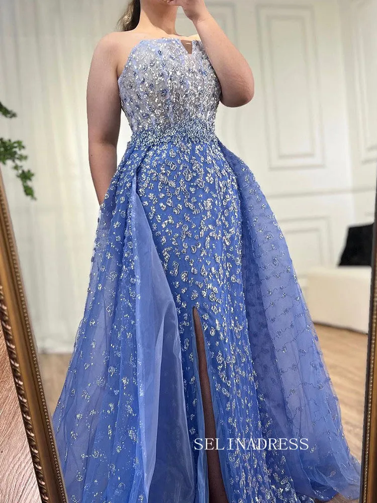 Luxury Sweetheart Beaded Prom Dress Overskirt High Quality Evening Gowns LA71796