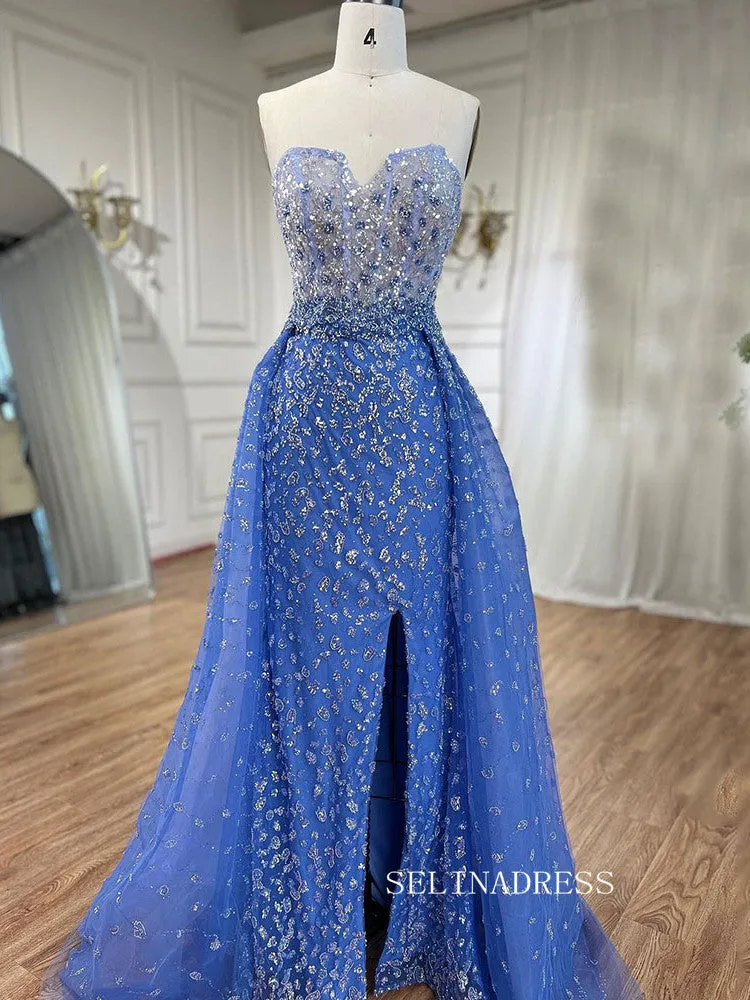 Luxury Sweetheart Beaded Prom Dress Overskirt High Quality Evening Gowns LA71796