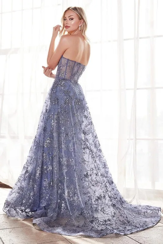 Strapless Glam Gown with Train
